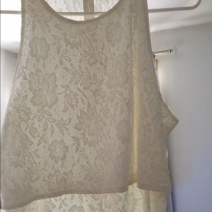 Abercrombie ivory lace dress.
